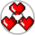 Three Heart Shaped Pixels